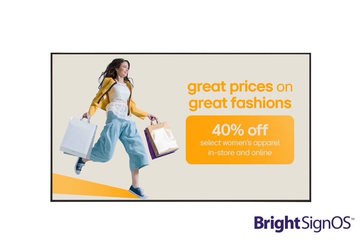 LG 65UV5N-E 65" UHD 4K Commercial Monitor with BrightSignOS