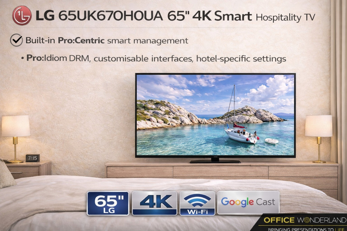 LG 65UK670H0UA 65" 4K Ultra HD Hospitality TV | Authorized Dealer