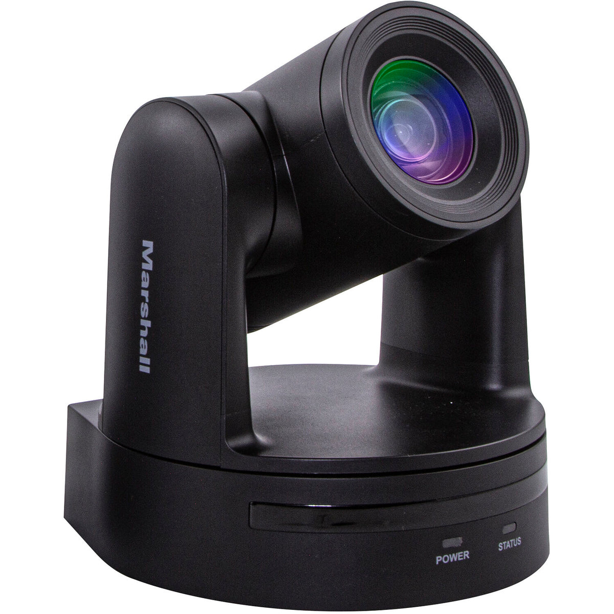 Marshall Electronics CV605-BK Compact 3G-SDI IP PTZ Camera with 5x Optical Zoom angled