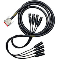 Marshall Electronics DB25 to 4 XLR Male & 4 XLR Female 8-Channel Digital AES Cable (5')