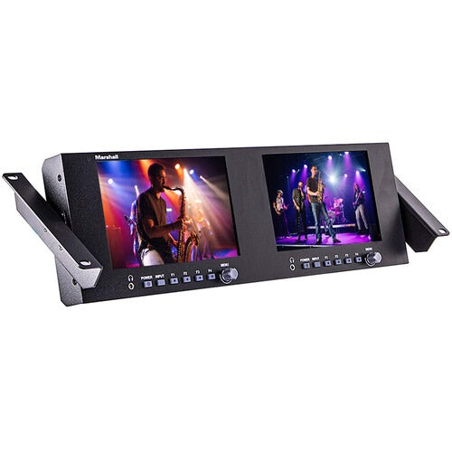 Marshall Electronics V-702W-12G-V2 Dual 7" 4K LCD Rackmount Monitor