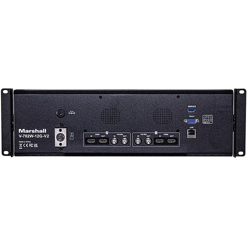 Marshall Electronics V-702W-12G-V2 Dual 7" 4K LCD Rackmount Monitor