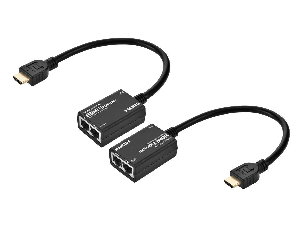 Monoprice MP-8121 HDMI Extender Using Cat5e or CAT6 Cable, Extend