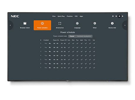 NEC C651Q-MPI 4K UHD Display with integrated SoC Media Player CMS platform