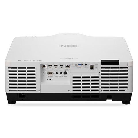 NEC NP-PA1004UL-W 10,000 Lumen LCD Laser Projector with 4K SUPPORT (White) view of ports inputs and outputs