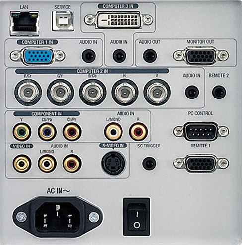 NEC NP4000-09ZL Large Venue XGA Projector ports inputs and outputs