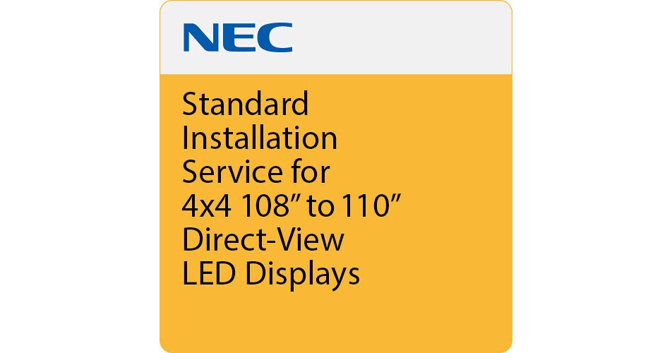 NEC LED-INST-4x4 Standard LED Installation 4x4 Configuration (108"-110")