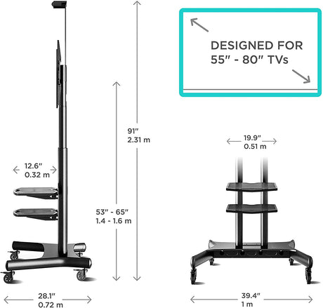 ONKRON TS18-81 Mobile TV Stand TV Cart schematics