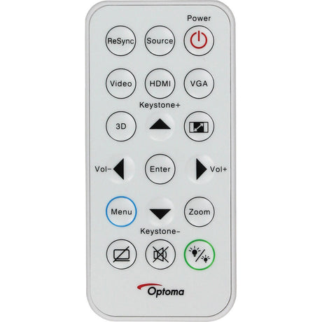 Optoma SP.8VH02GC01 Press buttons White remote control