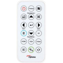 Optoma W400LVE 4000-Lumen WXGA Classroom or Conference Room DLP Projector view of remote