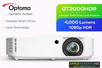 Optoma GT2000HDR Compact Short-Throw Laser Projector For Business and Education