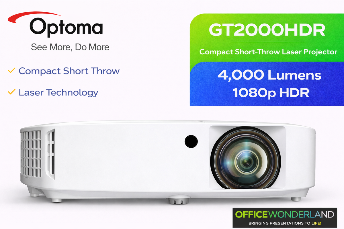 Optoma GT2000HDR Compact Short-Throw Laser Projector For Business and Education