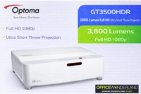 Optoma Technology GT3500HDR 3800-Lumen Full HD Ultra Short-Throw Laser DLP Home Theater and Gaming Projector