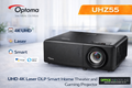 Optoma UHZ55 UHD 4K Laser DLP Smart Home Theater and Gaming Projector