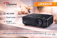 Optoma Technology UHZ68 4500-Lumen UHD 4K Dual-Laser DLP Home Theater Projector