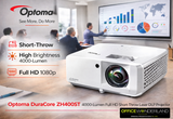 Optoma Technology DuraCore ZH400ST 4000-Lumen Full HD Short-Throw Laser DLP Projector