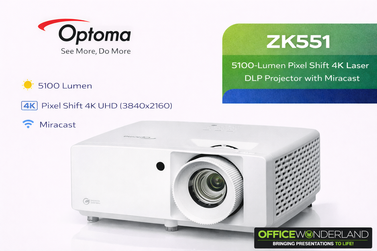 Optoma Technology ZK551 5100-Lumen Pixel Shift 4K Laser DLP Projector with Miracast