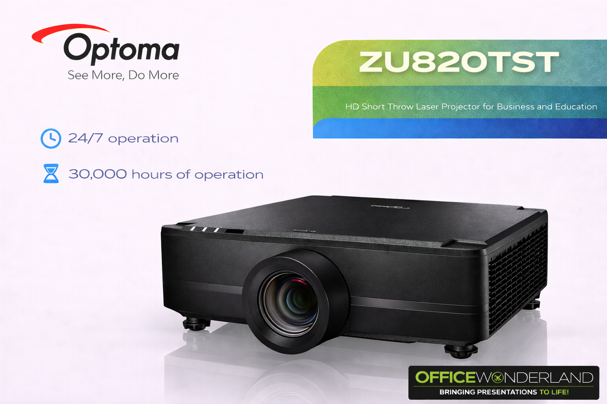 Optoma ZU820TST WUXGA HD Short Throw Laser Projector for Business and Education