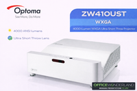 Optoma Technology ZW410UST 4000-Lumen WXGA Ultra Short-Throw DLP Projector