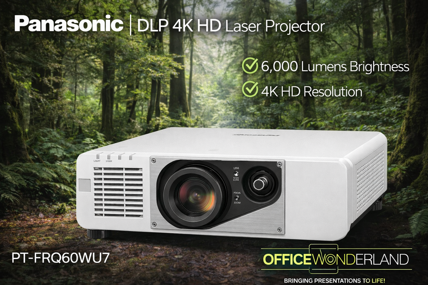 Panasonic PT-FRQ60WU7 DLP 4K HD Laser Projector