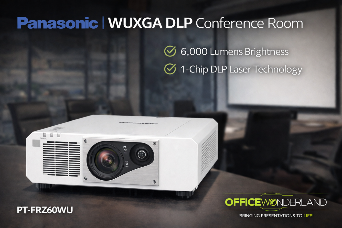 Panasonic PT-FRZ60WU WUXGA DLP Conference Room Projector