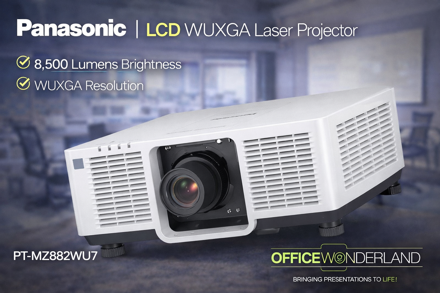 Panasonic PT-MZ882WU7 Projector OfficeWonderland