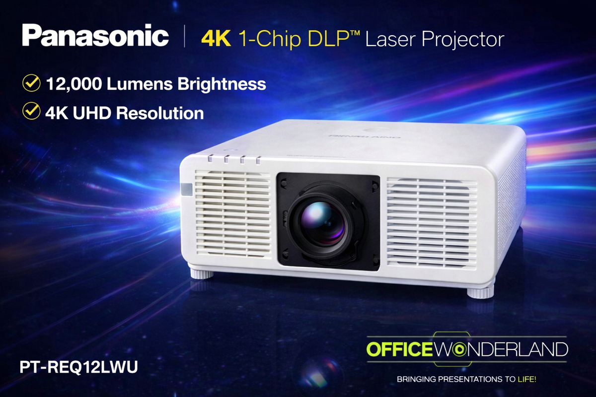 Panasonic PT-REQ12LWU 4K 1-Chip DLP™ Laser Projector