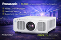 Panasonic PT-REZ10WU7 10,000 Lumens, Laser, WUXGA Resolution (1,920 x 1,200), DLP Projector, Filter-Free, White