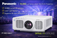 Panasonic PT-REZ10WU7 10,000 Lumens, Laser, WUXGA Resolution (1,920 x 1,200), DLP Projector, Filter-Free, White