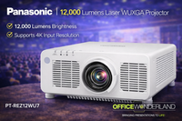 Panasonic PT-REZ12WU7 12,000 Lumens, Laser, WUXGA Resolution (1,920 x 1,200), DLP Projector, Filter-Free, White