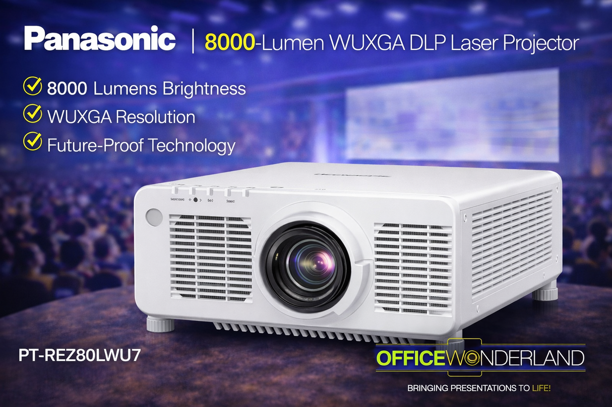 Panasonic PT-REZ80LWU7 8000-Lumen WUXGA DLP Laser Projector