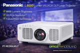 Panasonic PT-REZ80LWU7 8000-Lumen WUXGA DLP Laser Projector