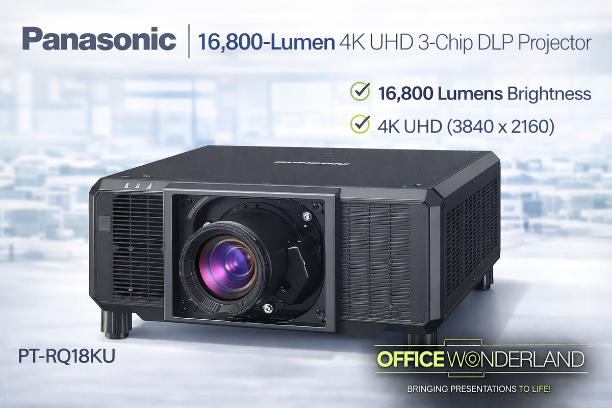 Panasonic PT-RQ18KU 16,800-Lumen 4K UHD 3-Chip DLP Projector