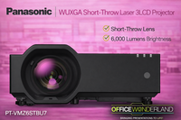 Panasonic PT-VMZ6STBU7 WUXGA Short-Throw Laser 3LCD Projector (Black)