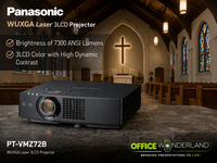 Panasonic PTVMZ72BU7 WUXGA Laser 3LCD Projector (Black)