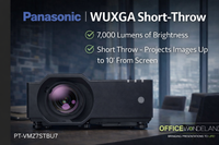 Panasonic PT-VMZ7STBU7 WUXGA Short-Throw Laser 3LCD Projector (Black)
