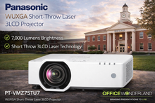 Panasonic PT-VMZ7STU7 WUXGA Short-Throw Laser 3LCD Projector (White)
