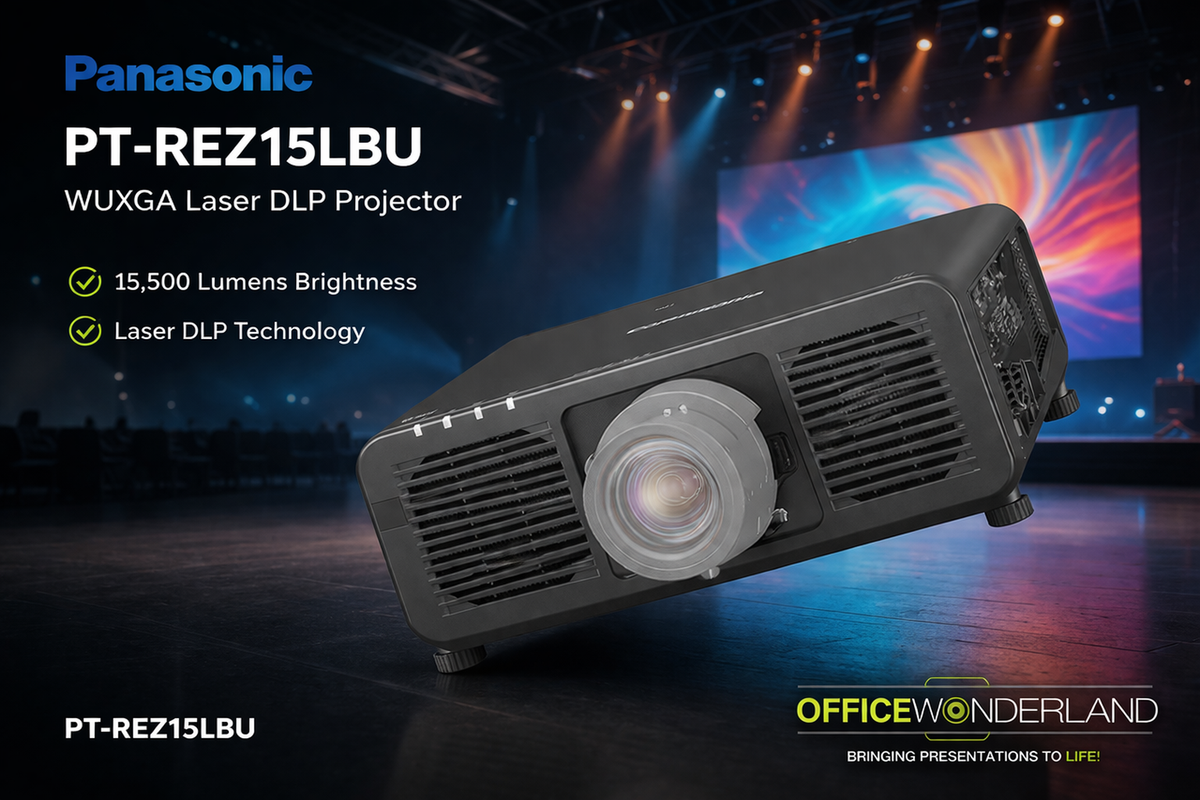 Panasonic PTREZ15LBU WUXGA Laser DLP Projector (No Lens, Black)