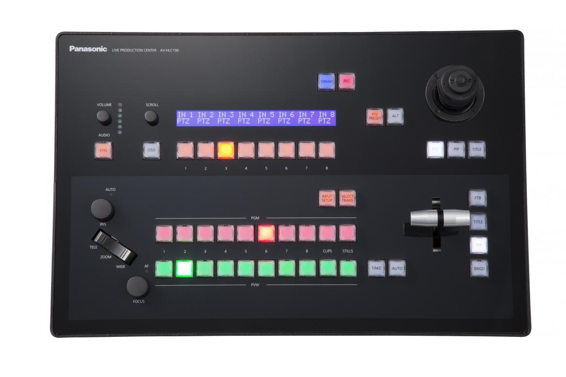 Panasonic AV-HLC100 Live Streaming Video Switcher with NDI, SDI & HDMI top