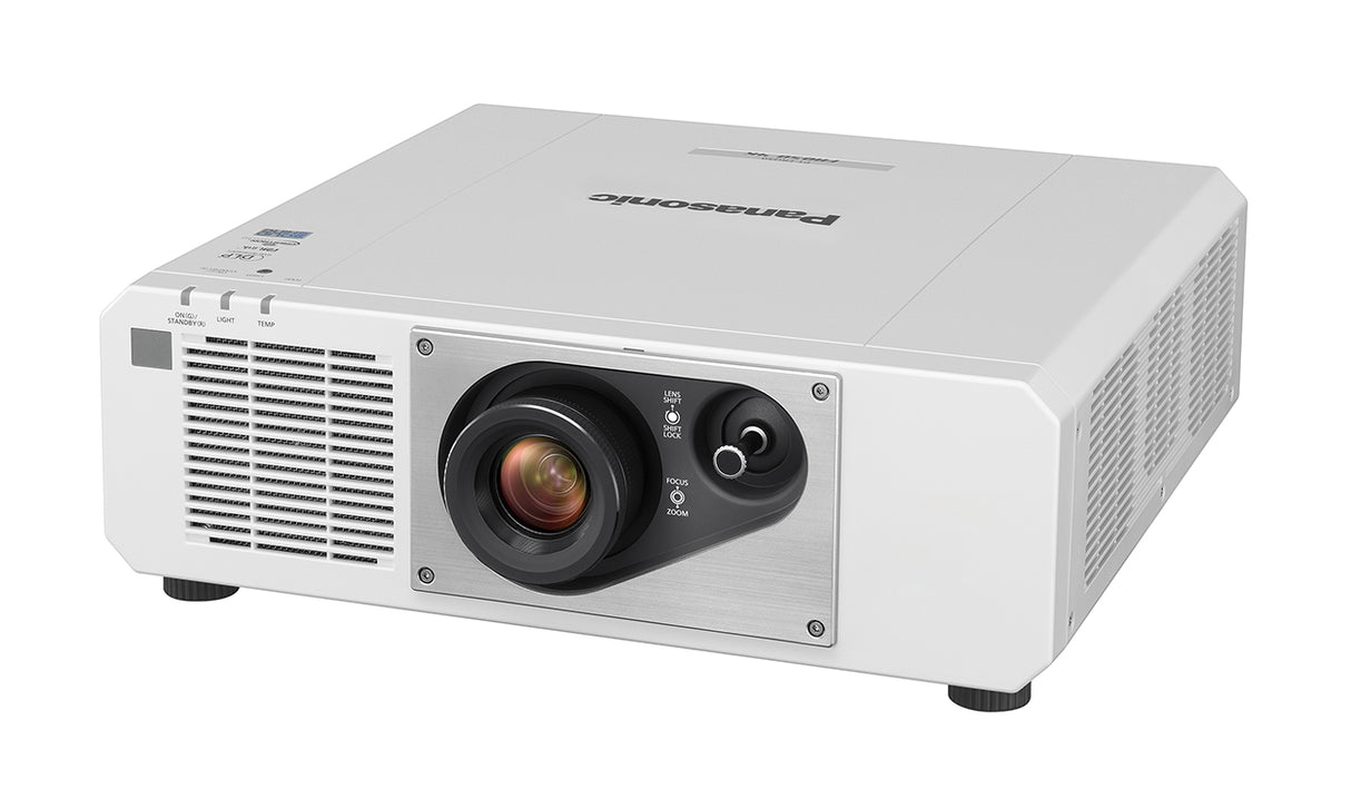 Panasonic PT-FRQ60W DLP 4K HD Laser Projector angled