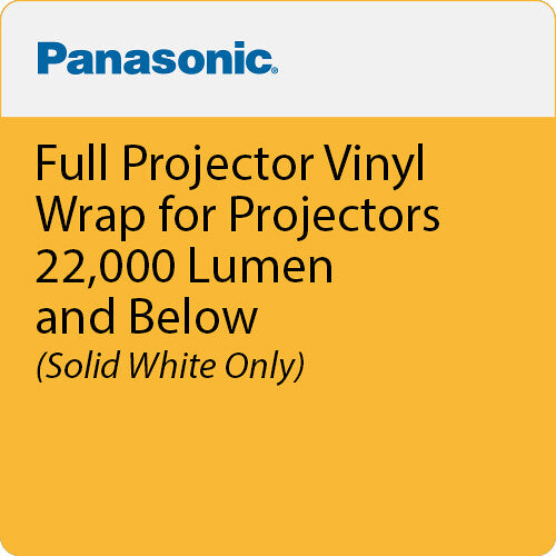 Panasonic PT-SVCWRPFULLWTE Full Projector Vinyl Wrap - Solid White Only - 22,000 Lumen and Below