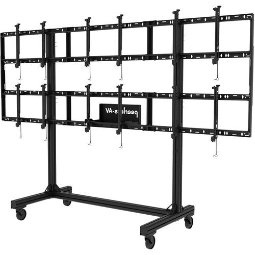 Peerless-AV DS-C555-3X2 SmartMount Portable Video Wall Cart Configurations for Displays