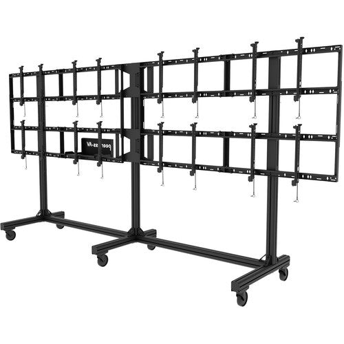 Peerless-AV DS-C555-4X2 SmartMount Portable Video Wall Cart Configurations for Displays