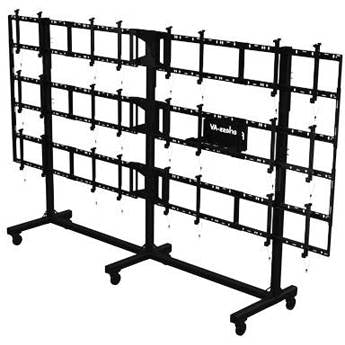 Peerless-AV DS-C555-4X3 SmartMount Portable Video Wall Cart 4x3 Configuration for 46 to 55 Displays