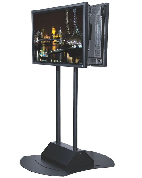 Peerless-AV FPZ-670 Back-to-Back Dual Flat Panel Floor Stand for up to 90in Displays shown with Back-to-Back Dual Flat Panel Displays sold separately