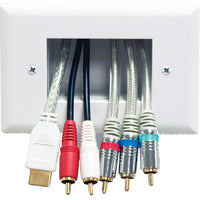 Peerless-AV IBA4-W Easy Mount Recessed Low-Voltage Cable Plate