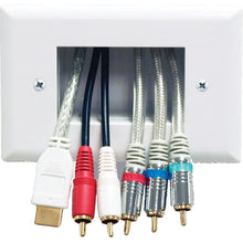 Peerless-AV IBA4-W Easy Mount Recessed Low-Voltage Cable Plate