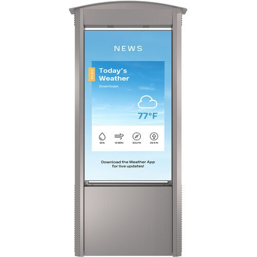 Peerless-AV KOP55XHB2-S Dual-Sided Smart City Kiosk with 55 Displays (Silver) front