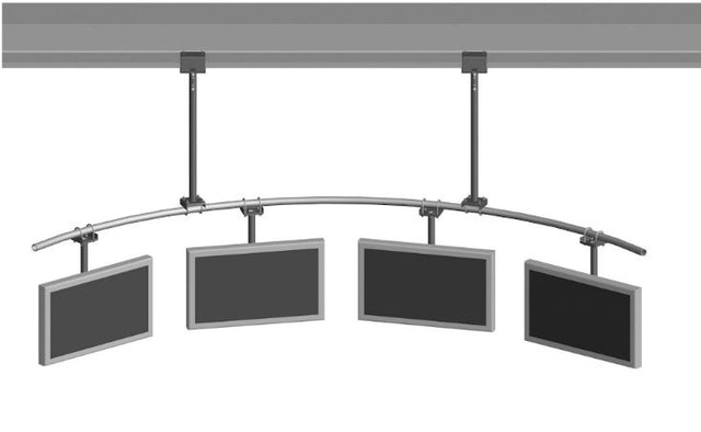 Peerless-AV MDJ 711 Multi-Display Ceiling System 180in Curved Pole