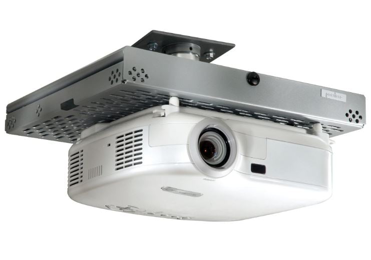 Peerless-AV PSM-UNV Universal Projector Security Mount for Projectors up to 50lb shown with a projector